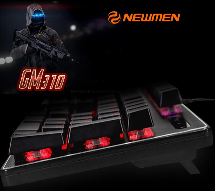 Bàn phím gaming Newmen GM310 Black Mechanical Blue Switch có thiết kế hở chân switch